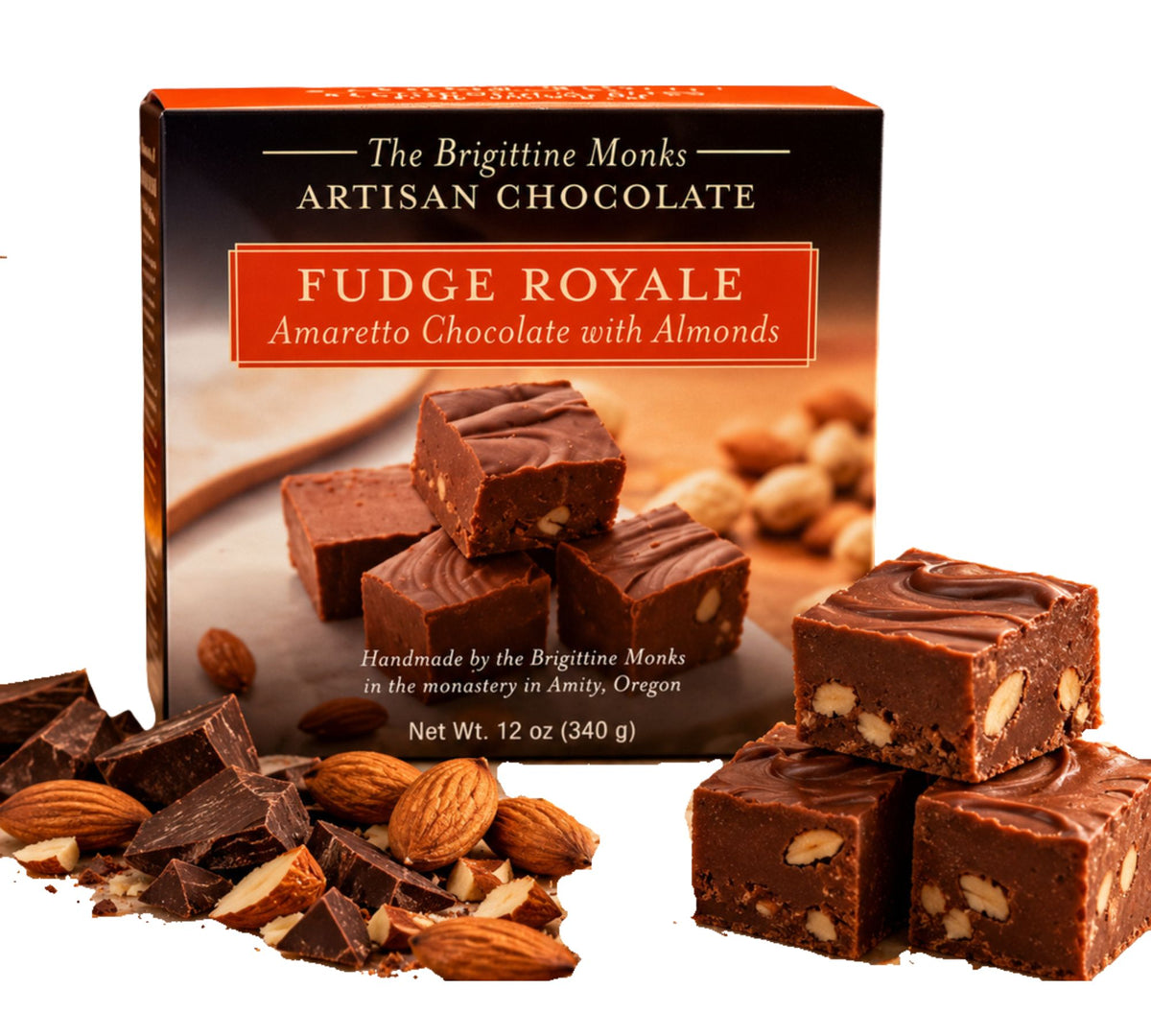 Amaretto Chocolate Fudge Royale with Almonds