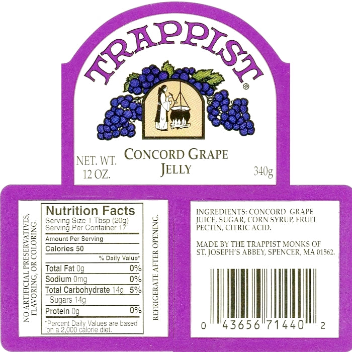 Concord Grape Trappist Jelly (12 Pack)