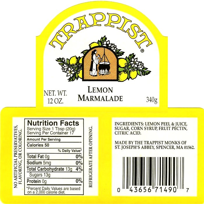 Lemon Trappist Marmalade (Single Jar)