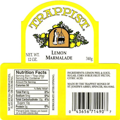 Lemon Trappist Marmalade (Single Jar)