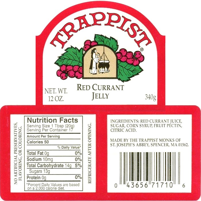 Red Currant Trappist Jelly (12 Pack)