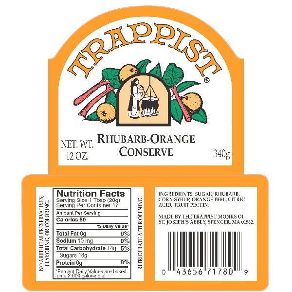Rhubarb-Orange Trappist Conserve (12 Pack)