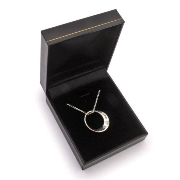 Irish Blessing Mobius Necklace (silver)