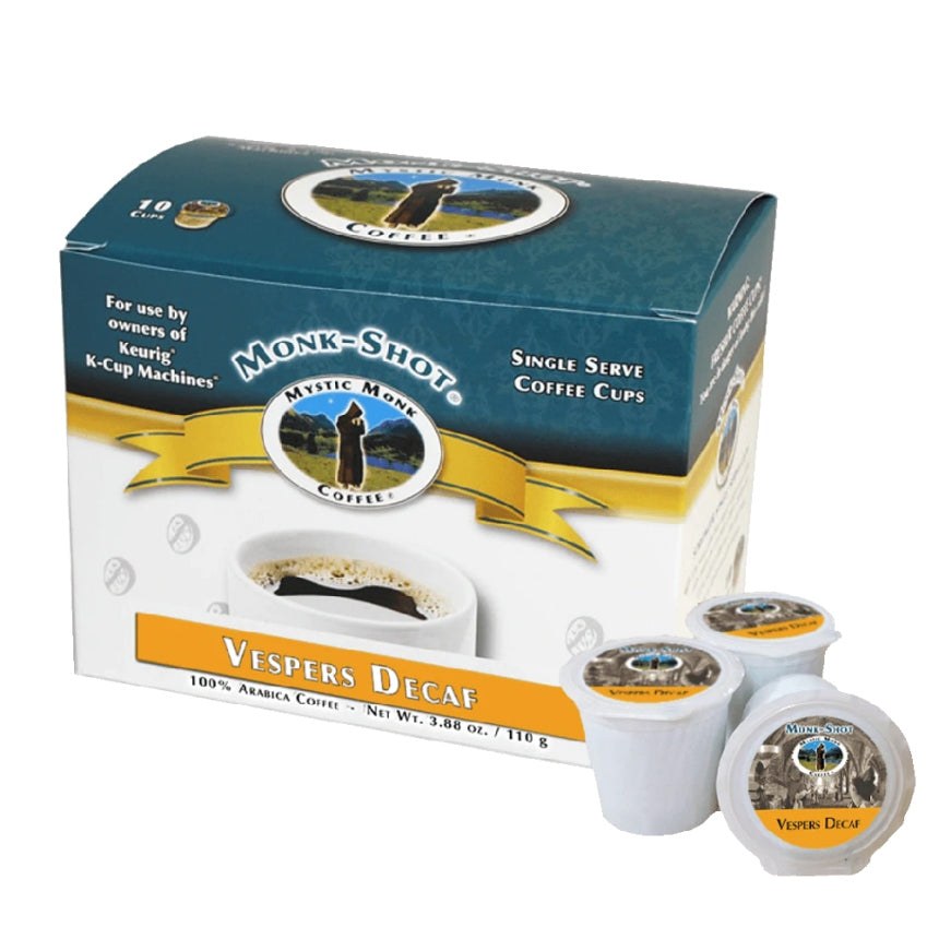 Monk Shots Vespers Decaf Coffee (10 pods)