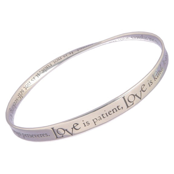 Love is Patient Mobius Bracelet (silver)