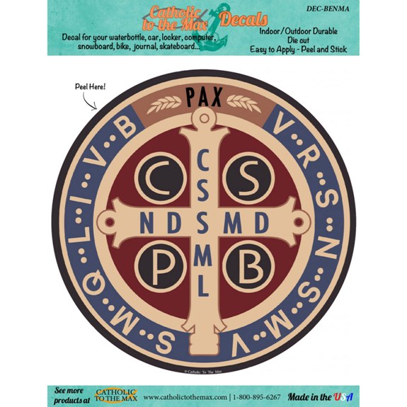 St. Benedict Medal Decal (color)