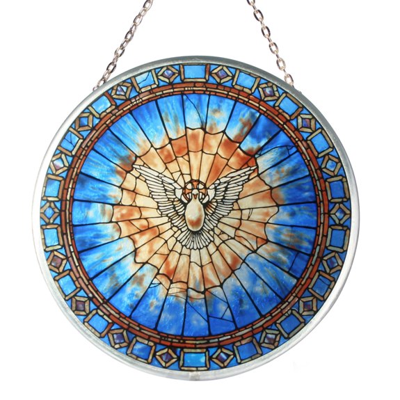 Holy Spirit Glass Suncatcher