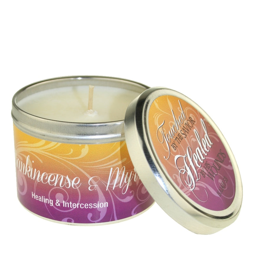 Frankincense & Myrrh Candle (round tin)
