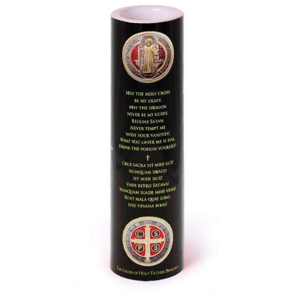St. Benedict LED Prayer Candle