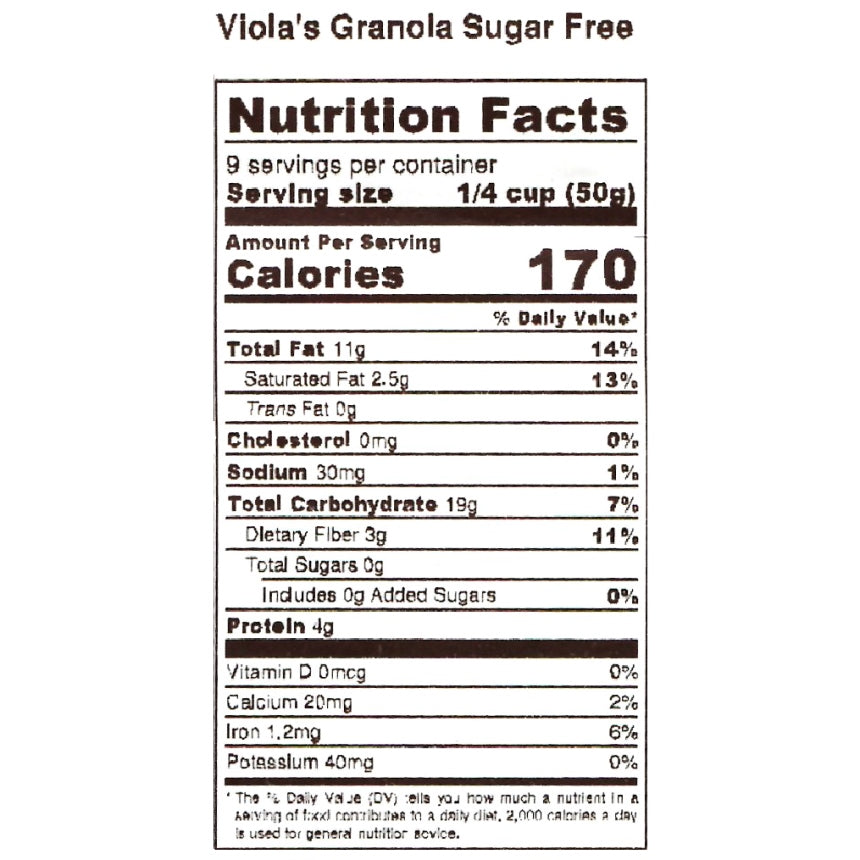 Viola's Granola Sugar-Free
