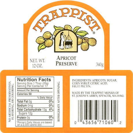 Apricot Trappist Preserve (12 Pack)