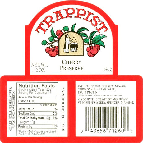 Cherry Trappist Preserve  (12 Pack)