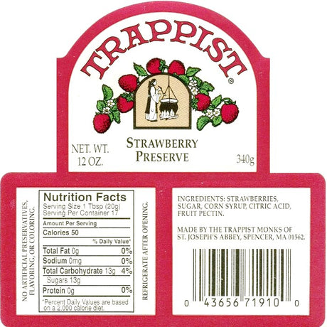 Strawberry Trappist Preserve (Single Jar)