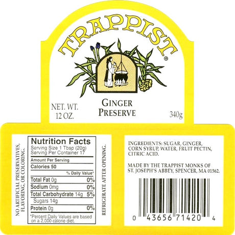 Ginger Trappist Preserve (12 Pack)