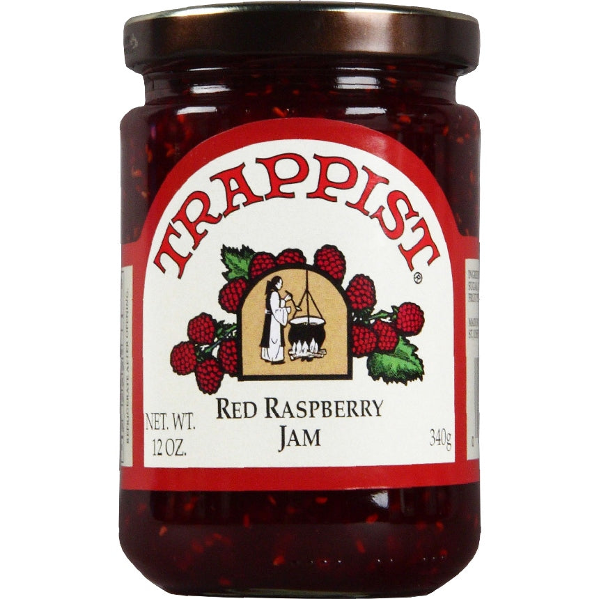 Label Red Raspberry Jam Red Raspberry Trappist Jam with Seeds (Single Jar) – Monastery Greetings