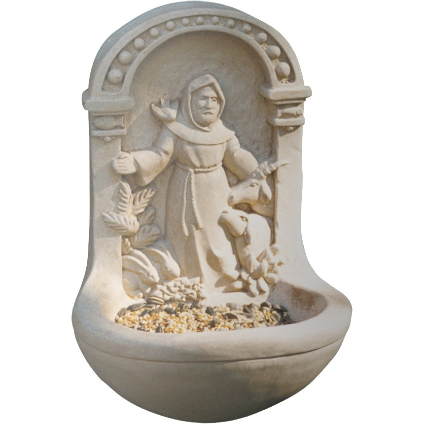 St. Francis Stone Bird Feeder