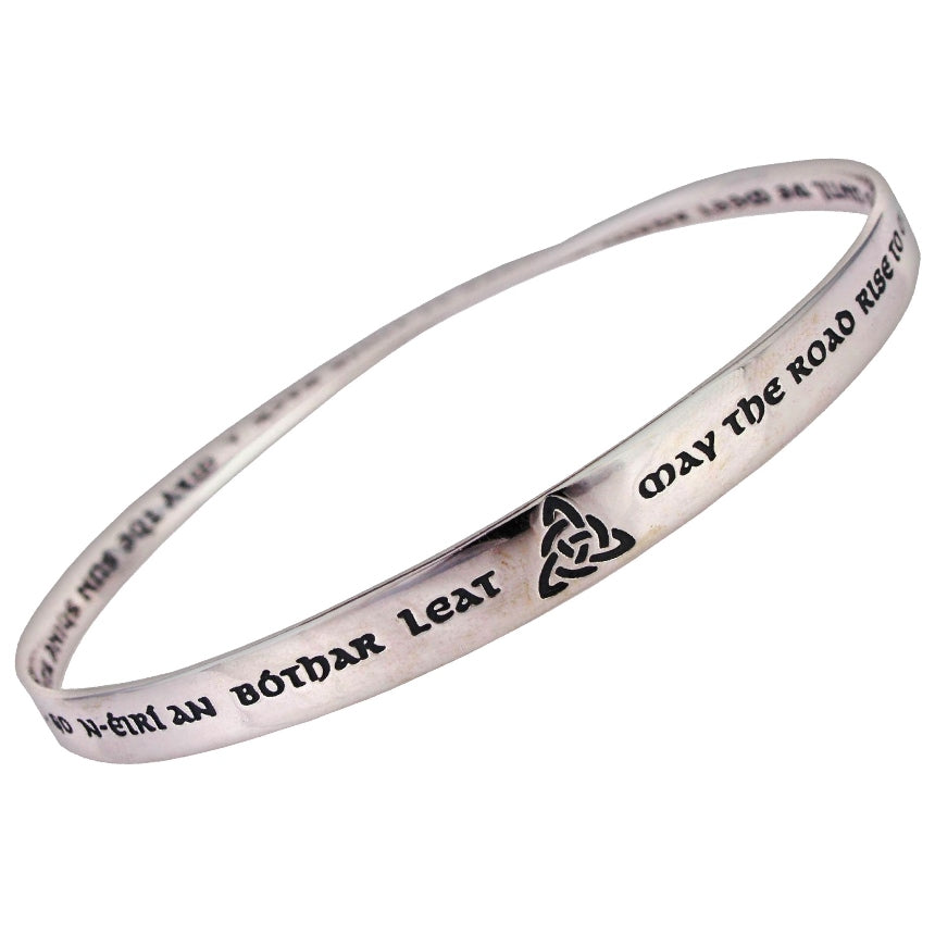 Irish Blessing Mobius Bracelet (silver)