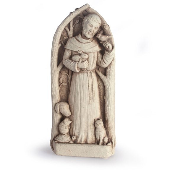 Stone Statue - St. Francis Blesses the Animals