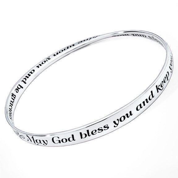 May God Bless You Mobius Bracelet (silver)