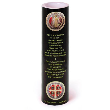 St. Benedict LED Prayer Candle