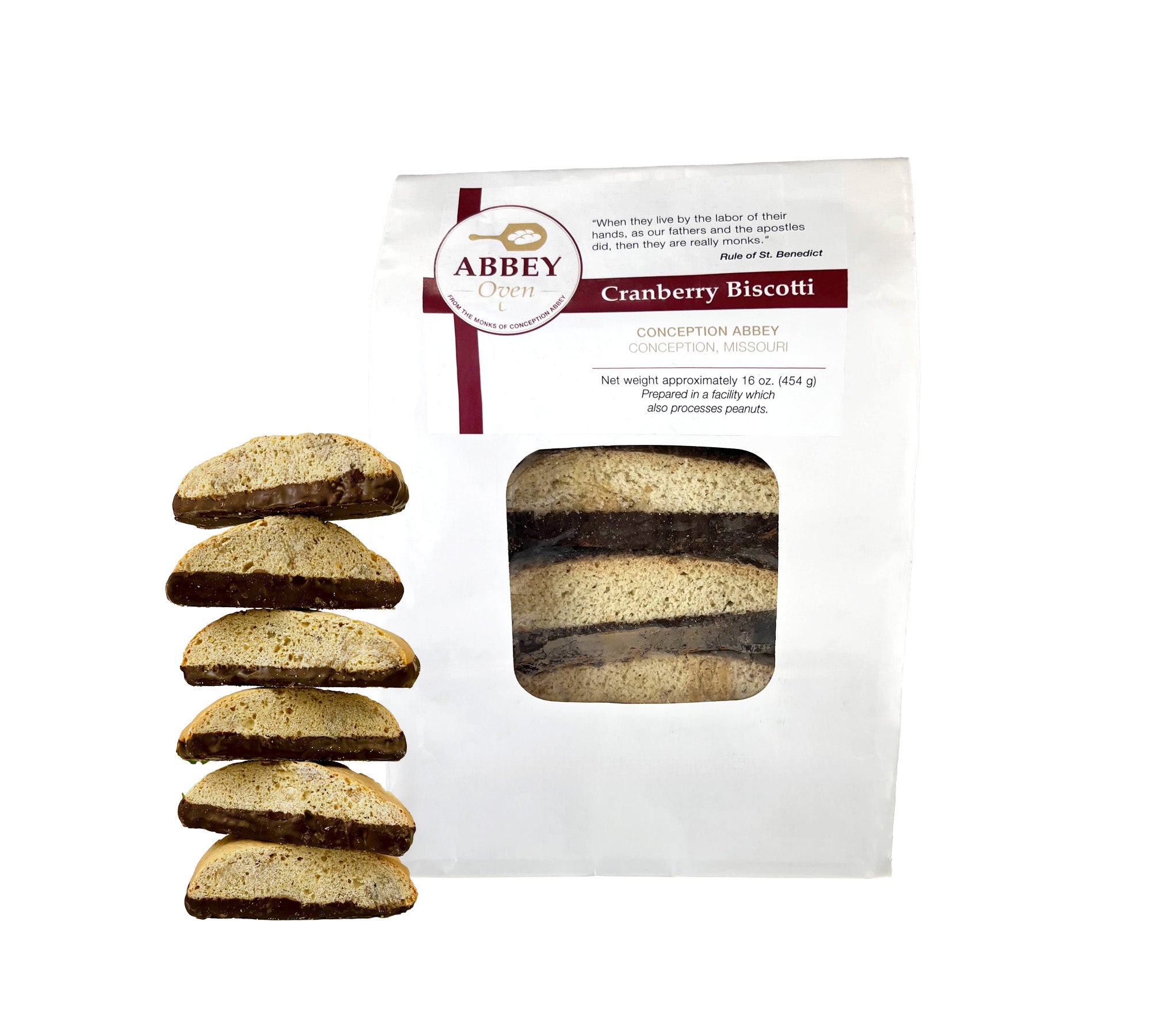Abbey Oven Cranberry Biscotti (1-lb. bag) – Monastery Greetings